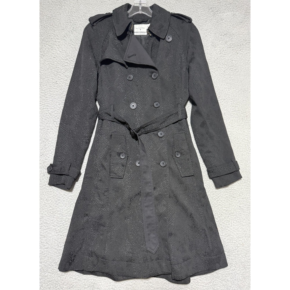 ALTUZARRA for Target 20th Anniv collection Black Snakeskin trench coat Size XS